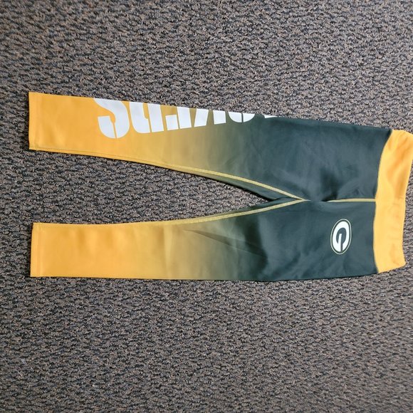 NWOT Women's Green Bay Packers Green and Gold Leggings Size Small - Picture 9 of 16